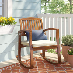 Coyne acacia rocking chair with cushion hot sale